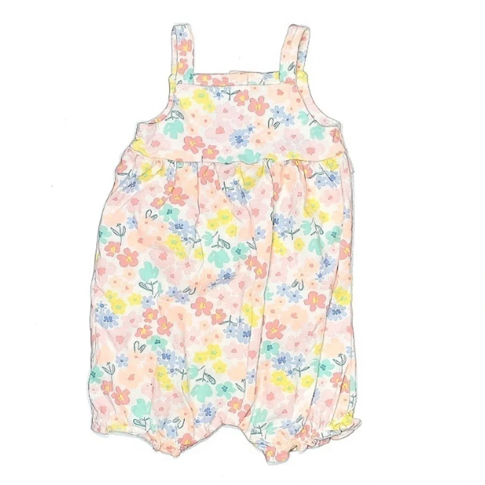 Carter’s floral pink ruffle romper nine months